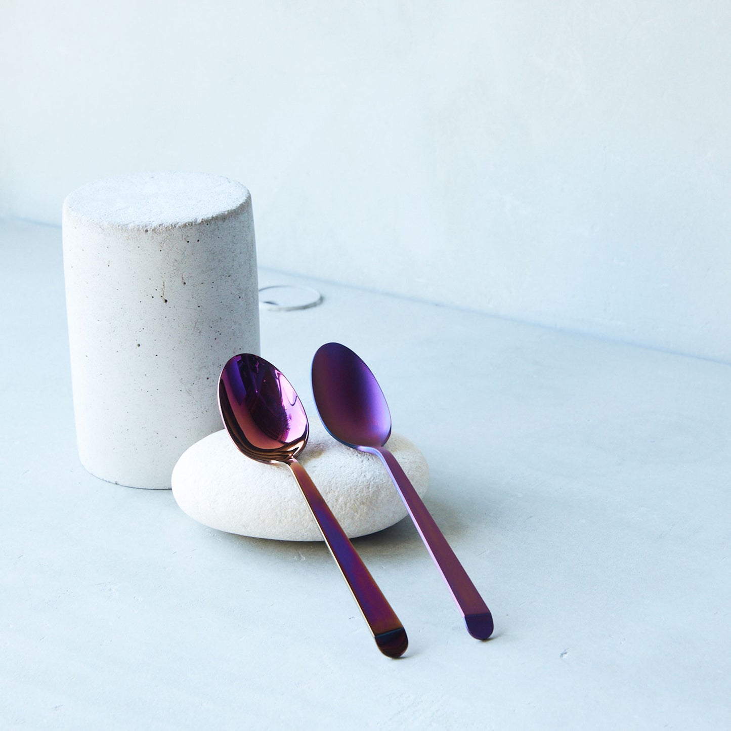 Mirror spoon big Purple