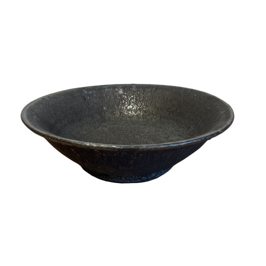 Shohei Ono13 Black glaze Rim bowl L