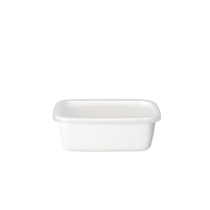White Deep Rectangle S with Lid