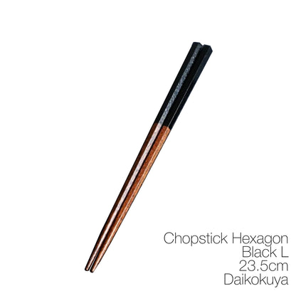 Chopstick Hexagon Black L_Daikokuya