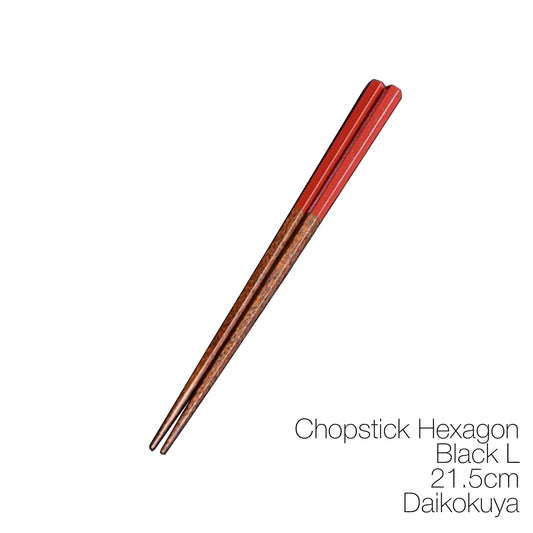 Chopstick Hexagon Red M_Daikokuya