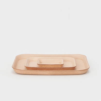 leather tray L #natural
