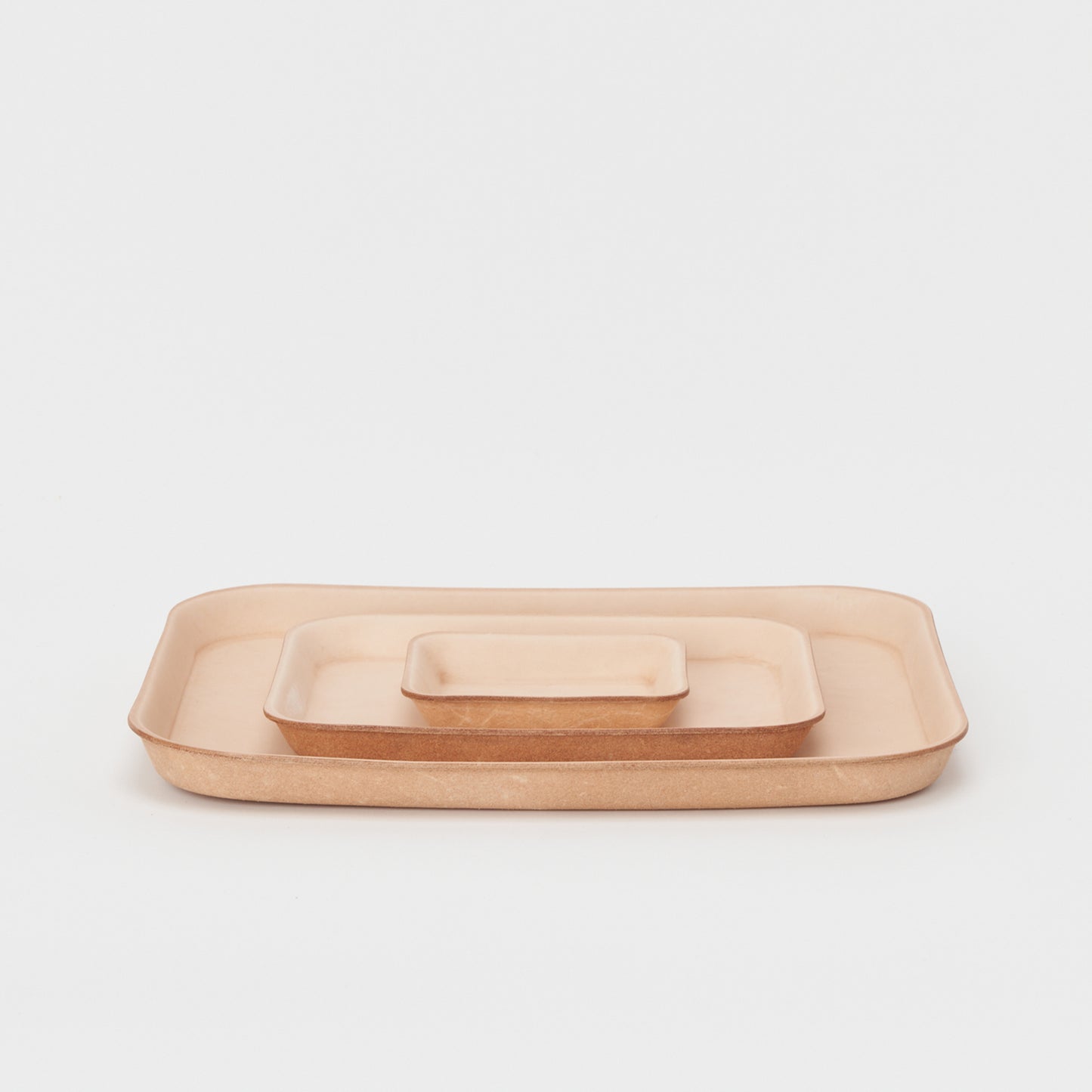 leather tray S #natural