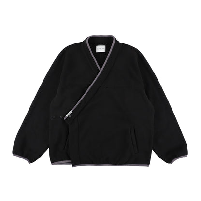 y-COLLAR FLEECE JACKET BLACK M
