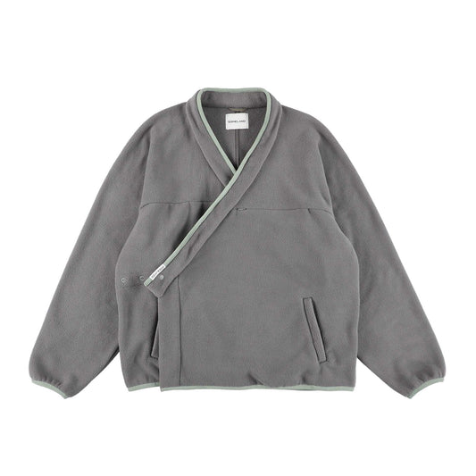 y-COLLAR FLEECE JACKET GRAY M
