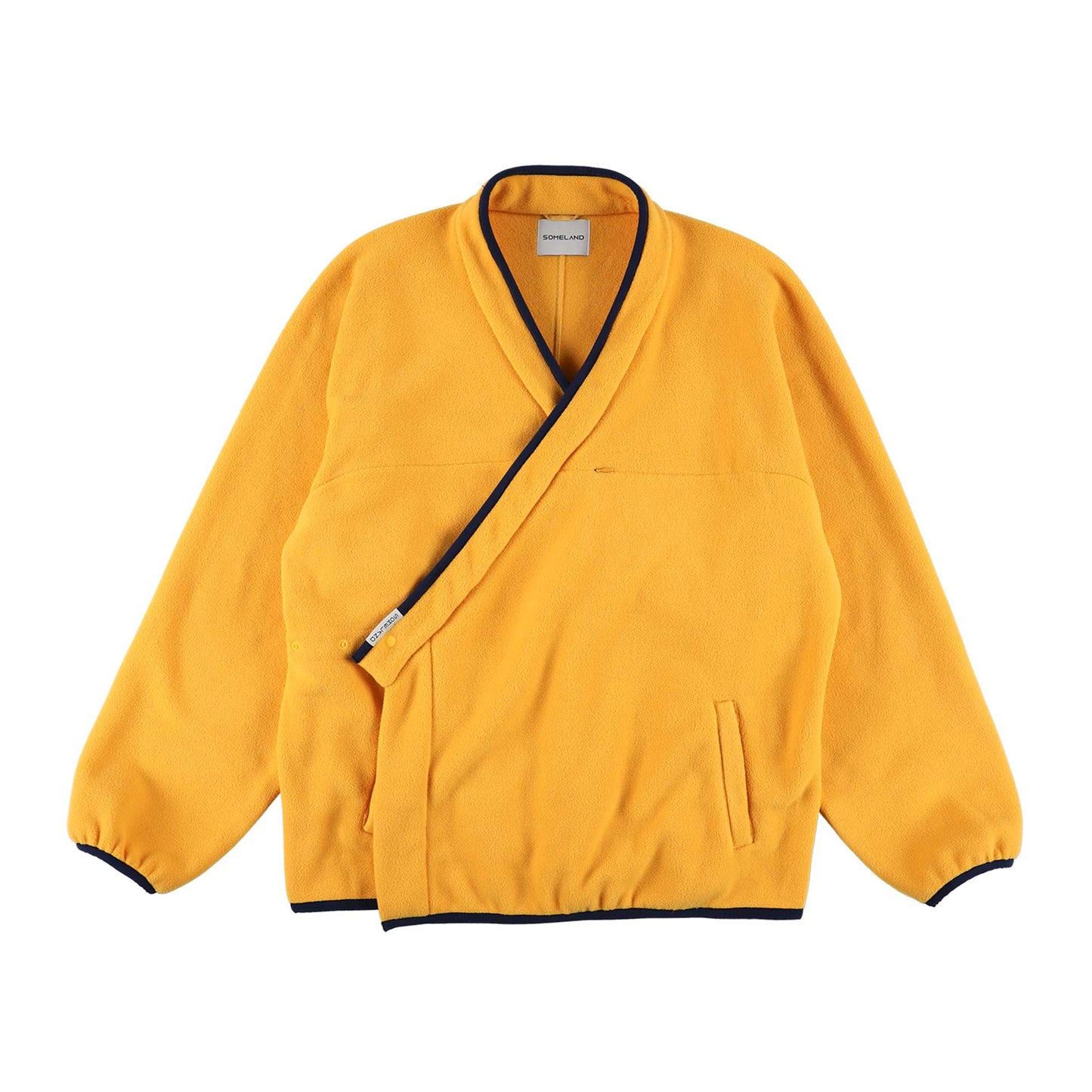 y-COLLAR FLEECE JACKET YELLOW M