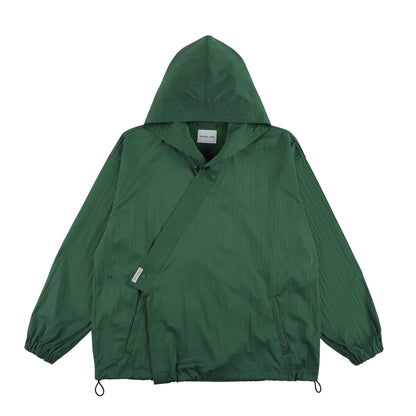y-COLLAR HOODIE JACKET GREEN L