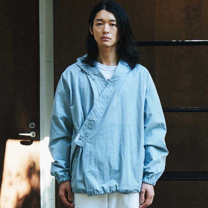y-COLLAR HOODIE JACKET LIGHT BLUE L