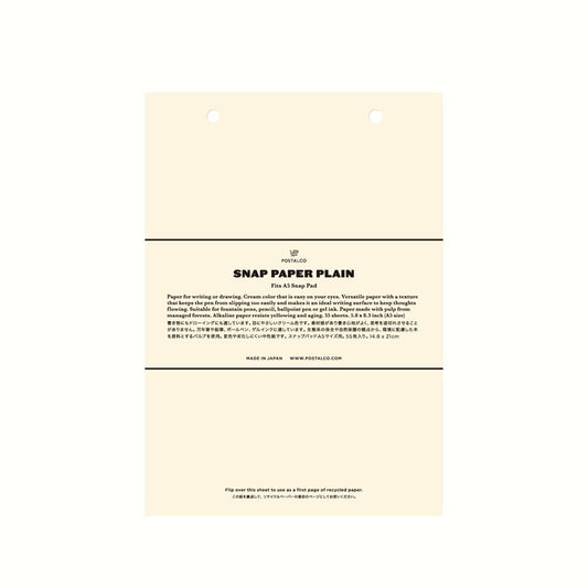 Refill for Snap Pad A5/Snap Paper Plain
