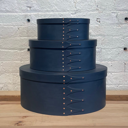 OVAL BOX navy #6