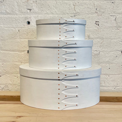 OVAL BOX milkpaint white #6