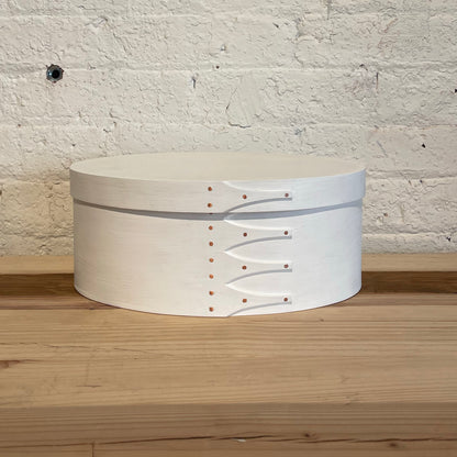 OVAL BOX milkpaint white #6